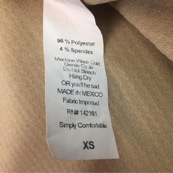 LuLaRoe Women’s XS Black Tan Textured Colorblock Pleated Amelia Flare Dress - Picture 6 of 6